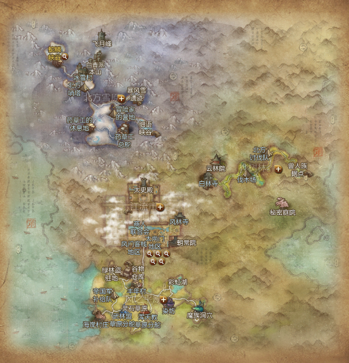 剑灵白青山脉地图图片